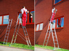 Drabina aluminiowa 3x8 na schody 150kg (wysokość robocza: 6,48m) 99674906