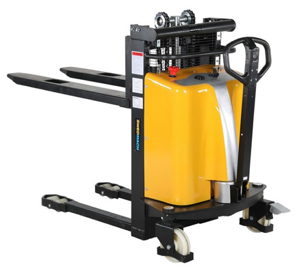 Wózek paletowy elektryczny GermanTech, koła kierownicy i wideł: Nylon i Nylon (max wysokość: 800 mm, udźwig: 1000 kg, długość wideł: 1150 mm) 99729413