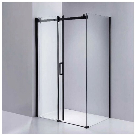 Kabina prysznicowa 110x80 szkło 8mm czarna 23178212