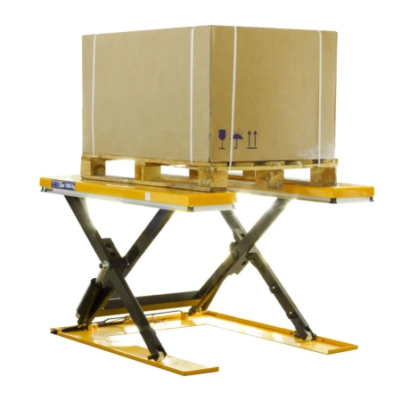 Stół podnośny nożycowy do palet w kształcie litery U (udźwig: 1500kg, wymiary platformy: 1600x1180 mm, wysokość podnoszenia min/max: 105-860 mm) 80183109