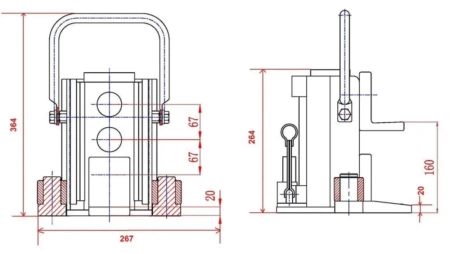 Hydrauliczny podnośnik maszynowy (udźwig: 8000 kg, zakres podnoszenia: 20-160mm) 80166770