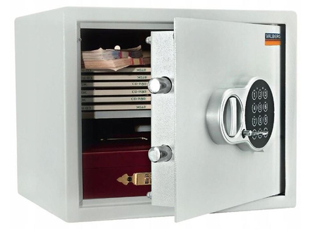 Sejf biurowy 3mm! zamek elektroniczny 22 litry, kolor: RAL7035 (jasnoszary) (wymiary: 280x340x317 mm) 09276451