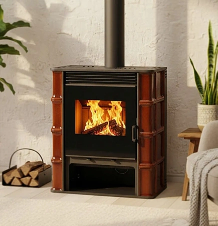 Piec koza wolnostojący kaflowy 12,1kW (kolor: brązowy) - spełnia anty-smogowy EkoProjekt 04483318