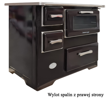 Kuchnia, angielka z piekarnikiem 7kW na drewno, bez płaszcza wodnego (kolor: brązowy) 50082887