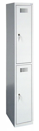 Szafka ubraniowa socjalna 2 komory, kolor: RAL7035 (jasnoszary) (wymiary: 1800x300x500 mm) 09276038