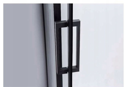 Kabina prysznicowa czarna 100x80 szkło 8mm 23178201