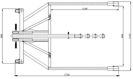 HYDIA Żuraw hydrauliczny ręczny (paletowy, udźwig: od 500 do 1000kg) 617007829