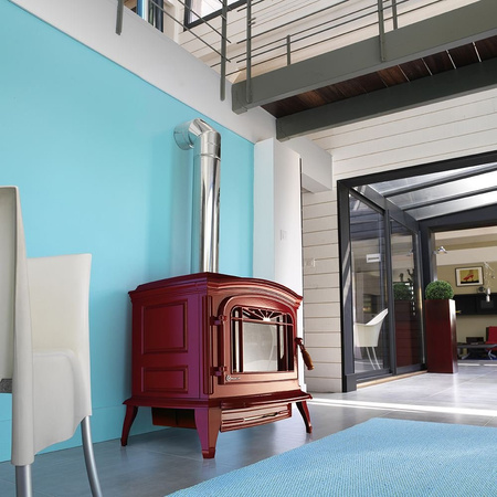 Piec wolnostojący 9kW Bradford (kolor: emalia czerwona) - spełnia anty-smogowy EkoProjekt 86876397