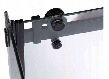 Kabina prysznicowa 110x80 szkło 8mm czarna 23178212