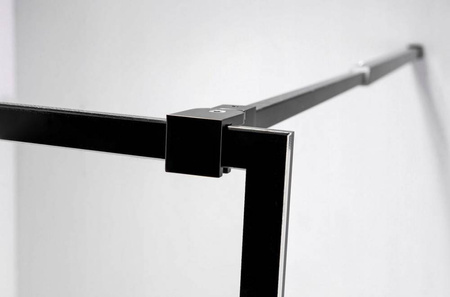 Ścianka prysznicowa 100 cm asymetryczna kratka szkło 8mm 23179599