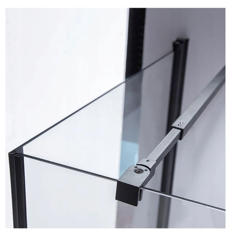 Kabina prysznicowa 80x80 szkło 6mm kwadrat czarna 23178217