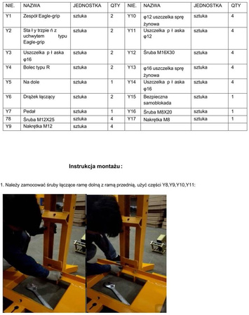 Uchwyt do beczek na wózek widłowy GermanTech (udźwig: 360 kg) 99724857