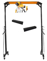 Suwnica bramowa z zestawem rozszerzenia (udźwig: 1000 kg, szerokość: 2300 + 200 mm, wysokość: 2500 - 3600 mm) + Wyciągarka z wózkiem 230V (udźwig: 500/990 kg, wysokość podnoszenia: 12m / 6m) 02882901