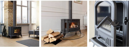 Piec wolnostojący koza 10kW K9 ASDP z wylotem spalin fi 130, Gratis: Rozeta stalowa okrągła fi 130 + Rura stalowa 130/1m + Kolano ruchome 130/90 - spełnia anty-smogowy EkoProjekt 30079561