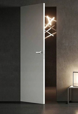 Drzwi ukryte z niewidoczną ościeżnicą, z wypełnienem płyta wiórowa 3 zawiasy (strona lewa, szerokość drzwi 80 cm) 48479737