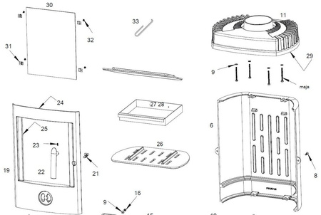 Piec wolnostojący 8kW Mesnil (górna średnica wylotu spalin: 150mm, kolor: antracyt) - spełnia anty-smogowy EkoProjekt 86854939