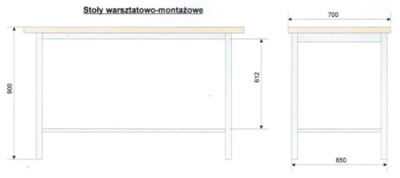 Stół warsztatowy (wymiary: 2000x700x900 mm) 16083245