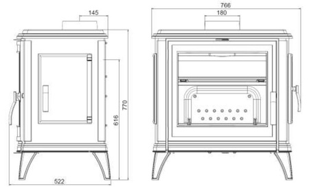 Piec wolnostojący 12kW Sedan L (kolor: antracyt) - spełnia anty-smogowy EkoProjekt 86829187 Piec pod zamówienie.