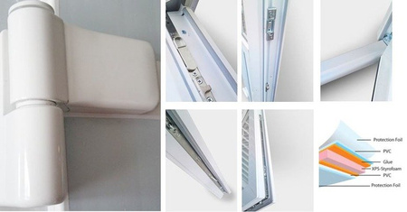 Drzwi zewnętrzne sklepowe (kolor: złoty dąb, strona: prawa, szerokość: 100 cm) 54469187