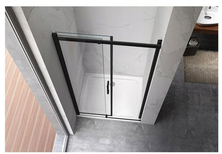 Drzwi prysznicowe 105-110cm czarne szkło 8mm 23178246