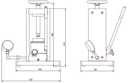 Prasa laboratoryjna (max siła na tłoczysku: 25 T) 58782256