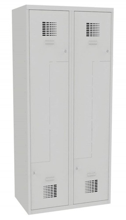 Metalowa szafa ubraniowa, kolor: RAL7035 (jasnoszary) (wymiary: 1800x800x500 mm) 09276671