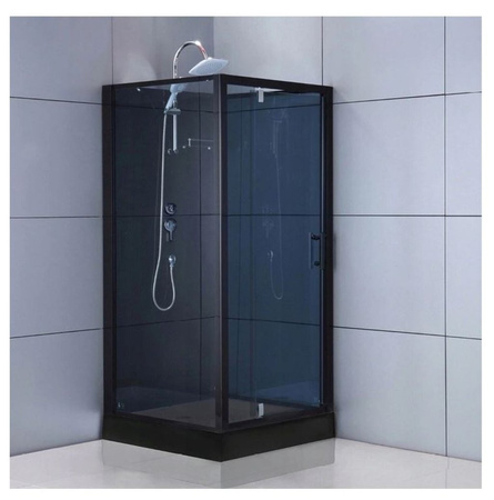 Kabina prysznicowa narożna 90x90 niski czarna brodzik 23178257