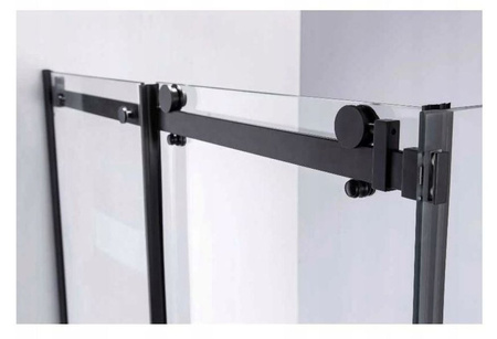 Kabina prysznicowa 110x80 szkło 8mm czarna 23178212