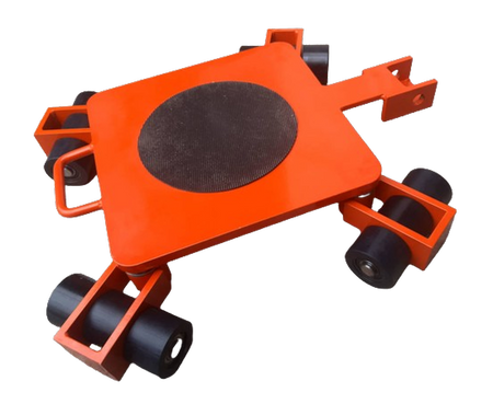 Wózek rotacyjny bez płyty obrotowej do transportu maszyn, urządzeń i sprzętu (rolki: 12x poliamidowe toczone, nośność: 4 ton) 50279762