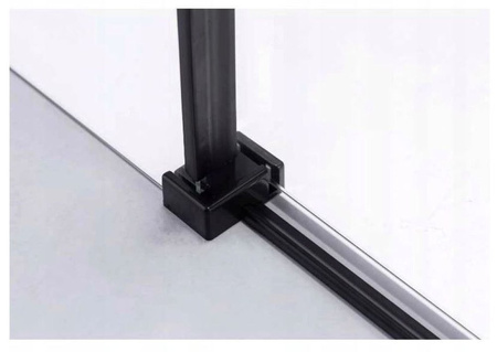 Kabina prysznicowa 110x80 szkło 8mm czarna 23178212