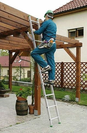 Drabina aluminiowa przystawna 1x12 (wysokość robocza: 4,50m) 99674710