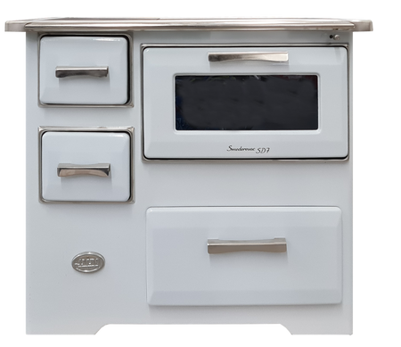 Kuchnia, angielka z piekarnikiem 7kW na drewno, bez płaszcza wodnego (kolor: biały) 50082687