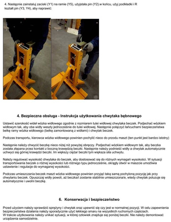 Uchwyt do beczek na wózek widłowy GermanTech (udźwig: 360 kg) 99724857