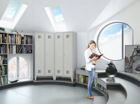 Szafa szafka metalowa ubraniowa socjalna, kolor: RAL7035 (jasnoszary) (wymiary: 1800x600x500 mm) 09276450