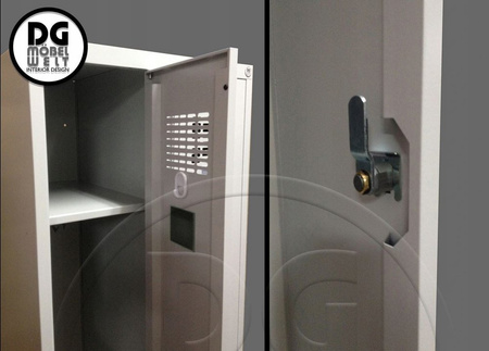 Szafa szafka metalowa ubraniowa socjalna, kolor: RAL7035 (jasnoszary) (wymiary: 1800x600x500 mm) 09276450