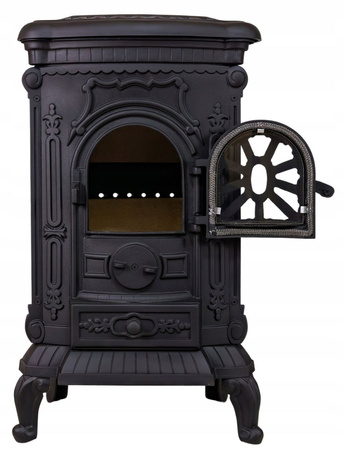 Piec wolnostojący żeliwny 6,5-9kW na drewno (kolor: czarny, średnica wylotu spalin: 120mm) - spełnia anty-smogowy EkoProjekt 65882962