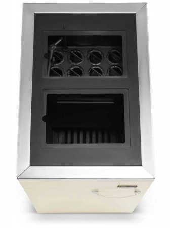 Kuchnia węglowa piec kominek z płaszczem wodnym CO 10-12kW (kolor: beż, średnica wylotu spalin: 120 mm) - spełnia anty-smogowy EkoProjekt 99681702