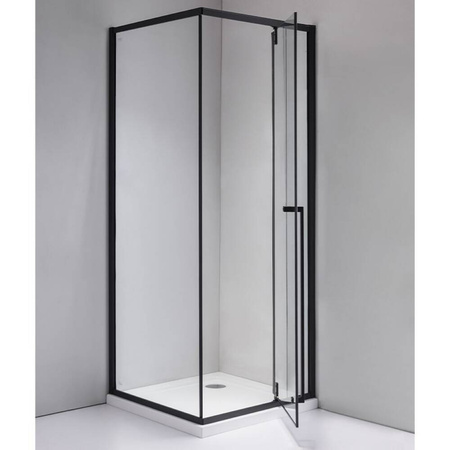 Kabina prysznicowa czarna kwadratowa 90x90 szkło 6mm 23178198