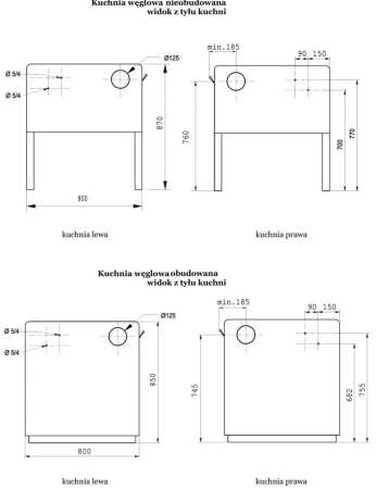 Kuchnia, angielka 9,2kW bez płaszcza wodnego, Jawor (nieobudowana, kolor: biało brązowy) - spełnia anty-smogowy EkoProjekt 25980264