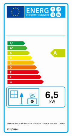 Piec wolnostojący żeliwny 6,5-9kW na drewno (kolor: czarny, średnica wylotu spalin: 120mm) - spełnia anty-smogowy EkoProjekt 65882962