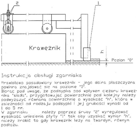 WOJAGO Zgarniak przeznaczony jest do równania podłoża pod układany krawężnik 20977586
