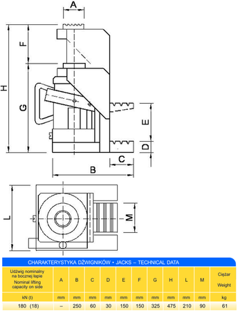 Podnośnik z bocznym podnoszeniem (udźwig: 18T) 62725745