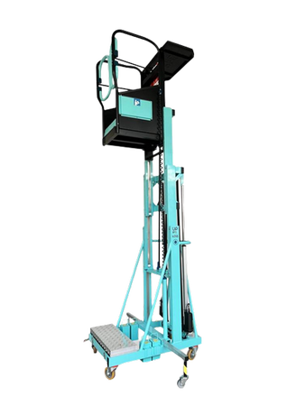 Podnośnik osobowy (udźwig: 140 kg, wymiary platformy: 48x69 cm, maks. wysokość robocza: 482 cm) 00081565