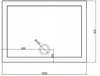 Calbati Brodzik slim prostokątny 100x80 akryl gruby+ syfon 23178207