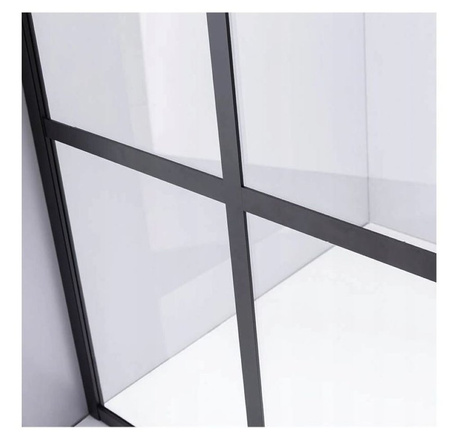 Kabina prysznicowa kwadratowa kratka czarna 80x80 23178191