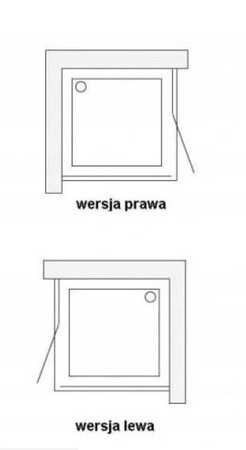 Kabina prysznicowa 90x90 szkło 6mm kwadrat czarna 23178196