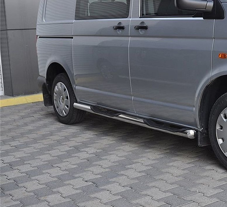 Orurowanie ze stopniami z zagłębieniami - Volkswagen T6 Long 4 stopnie 01656398