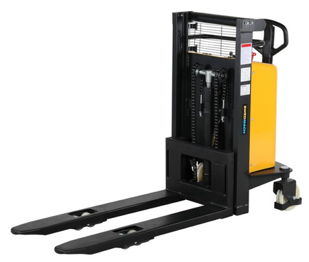 Wózek paletowy elektryczny GermanTech, koła kierownicy i wideł: Nylon i Nylon (max wysokość: 800 mm, udźwig: 1000 kg, długość wideł: 1150 mm) 99729413