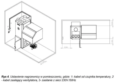Piec nadmuchowy z podajnikiem 50kW, blacha kotłowa 6mm (paliwo: pellet, ekogroszek) - spełnia anty-smogowy EkoProjekt 95483188