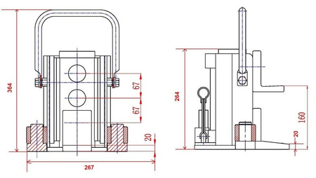 Hydrauliczny podnośnik maszynowy (udźwig: 8000 kg, zakres podnoszenia: 20-160mm) 80166770